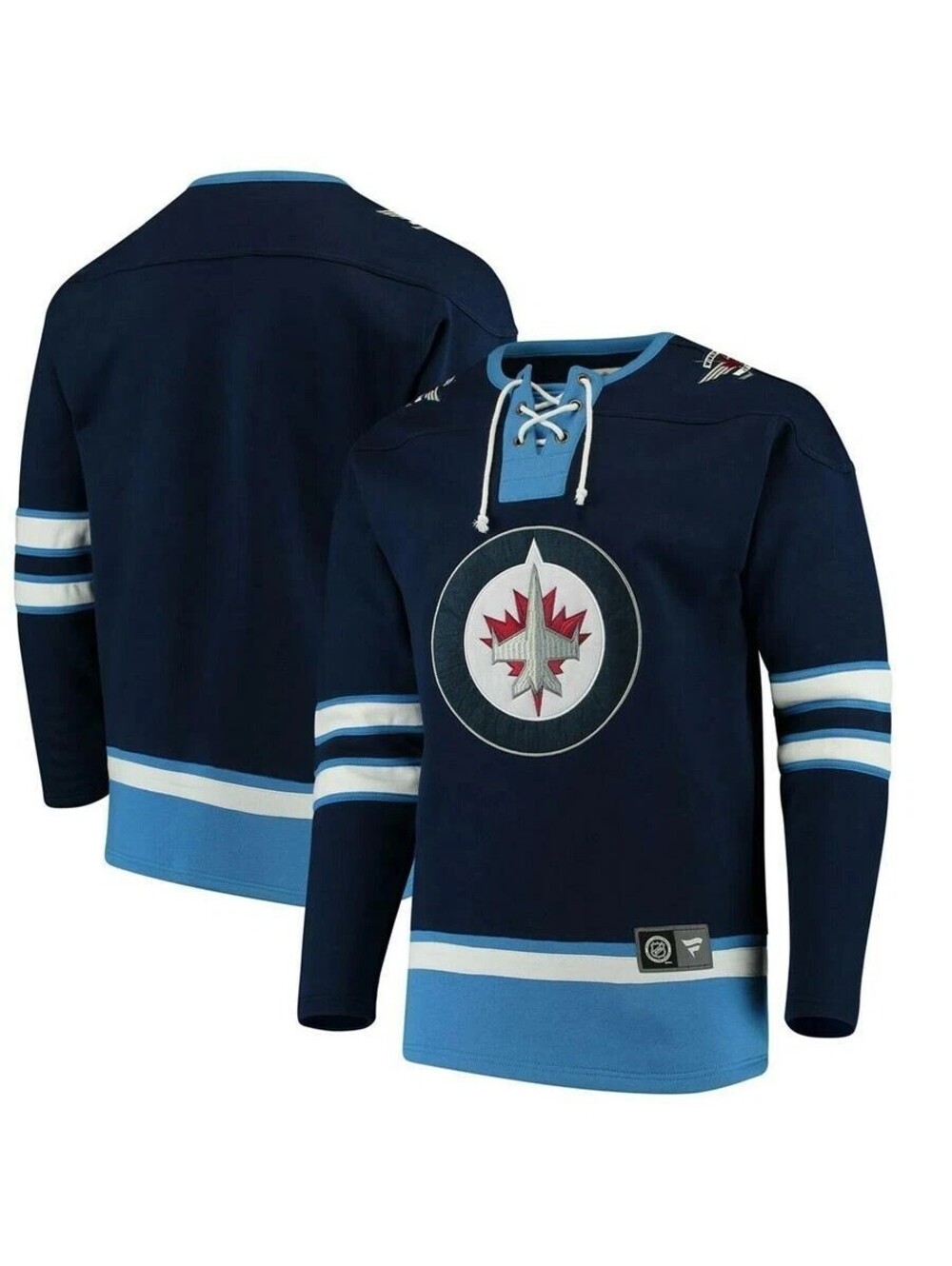 Winnipeg JETS Fanatics Jersey Sweater Lacer Crew Pullover Sweatshirt Mens LARGE